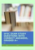 SFSC EXAM STUDY QUESTIONS WITH CORRECT ANSWERS, GRADED A+