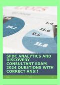 SFDC ANALYTICS AND DISCOVERY CONSULTANT EXAM 2024 QUESTIONS WITH CORRECT ANS!!