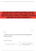 NUR 209 FINAL EXAM EXCELSIOR COLLEGE NEWEST 2024 ACTUAL EXAM COMPLETE 300+ QUESTIONS AND CORRECT ANSWERS (VERIFIED ANSWERS) |ALREADY GRADED A+