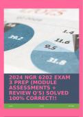 2024 NGR 6202 EXAM 3 PREP (MODULE ASSESSMENTS + REVIEW Q'S) SOLVED 100% CORRECT!!