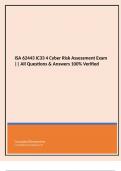 ISA 62443 IC33 4 Cyber Risk Assessment Exam || All Questions & Answers 100% Verified