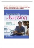 TEST BANK  FOR FUNDAMENTALS  OF NURSING - THE ART AND SCIENCE OF PERSON- CENTERED CARE 9TH EDITION BY CAROL |with solutions in all chapters |rated A+ 2023/2024