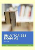 UNLV TCA 221 EXAM #1