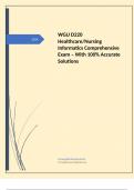 WGU D220 Healthcare/Nursing Informatics Comprehensive Exam – With 100% Accurate Solutions