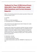 Testbank for Pass CCRN Actual Exam  2024-2025 | Pass CCRN Exam Latest  2024 Questions and Correct Answers  Rated A+