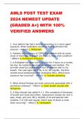 AMLS POST TEST EXAM  2024 NEWEST UPDATE  {GRADED A+} WITH 100%  VERIFIED ANSWERS