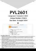 PVL2601 Assignment 1 (ANSWERS) Semester 2 2024 - DISTINCTION GUARANTEED