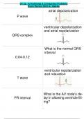 Ch 22 - Arrhythmias & Conduction Problems Exam Review 2024 A+ Qs&As