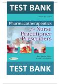 TEST BANK Pharmacotherapeutics For Nurse Practitioner Prescribers 3rd Edition by Teri Moser Woo & Anita Lee Wynne , ISBN: 9780803622357 |All 52 Chapters Verified||Complete Guide A+|