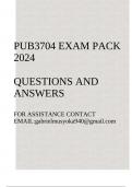 PUB3704 Exam pack 2024( Organisational Studies in the Public Sector)