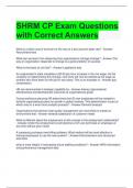 SHRM CP Exam Questions with Correct Answers