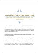 LS23L EXAM ALL REVIEW QUESTIONS|GUARANTEED SET|VERIFIED WITH ACCURATE ANSWERS