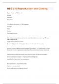 NSG 210 Reproduction and Clotting Questions And Answers With Verified Solutions Graded A+