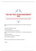 CSE 446 FINAL EXAM ASSESSMENT 2024|VERIFIED|ACCURATE ANSWERS