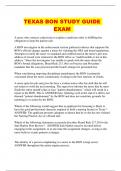 TEXAS BON STUDY GUIDE EXAM 