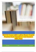 NCCCO Lattice Boom Crawler Crane (LBC) Final Exam Review Questions and Answers 100% Pass