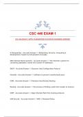 CSC 446 EXAM 1 WITH GUARANTEED ACCURATE ANSWERS|VERIFIED