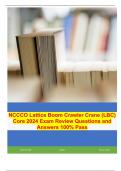 NCCCO Lattice Boom Crawler Crane (LBC) Core 2024 Exam Review Questions and Answers 100% Pass