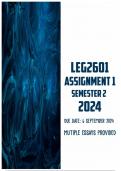 LEG2601 Assignment 1 Semester 2 2024 | Due 6 September 2024