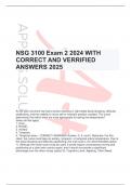 NSG 3100 Exam 2 2024 WITH CORRECT AND VERRIFIED ANSWERS 2025