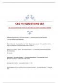 CSE 110 QUESTIONS SET WITH GUARANTEED ACCURATE ANSWERS|VERIFIED