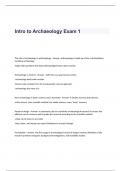 Intro to Archaeology Exam 1 Questions and Correct Answers