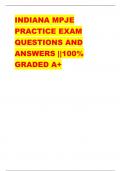 INDIANA MPJE  PRACTICE EXAM  QUESTIONS AND  ANSWERS ||100%  GRADED A+