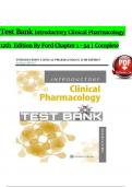 TEST BANK For Introductory Clinical Pharmacology, 12th Edition By Susan Ford, Verified Chapters 1 - 54, Complete Newest Version