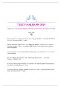 TEEX FINAL EXAM 2024|VERIFIED|UPDATED|GUARANTEED ACCURATE ANSWERS