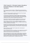 CISA Domain -4 - Information Systems Operations