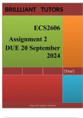 ECS2606 Assignment 2 2024 unlock your path to success with the meticulously crafted solution for ECS2606 Assignment 2 2024. This comprehensive guide not only provides accurate answers to the questions but also presents well-structured explanations that sh