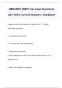 UGA MIST 2090 Final Exam Questions with 100% Correct Answers | Graded A+