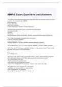 IBHRE Exam Questions and Answers