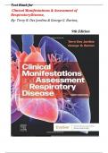 Test Bank for Clinical Manifestations & Assessment of Respiratory Disease,9th edition By: Terry R. Des Jardins & George G. Burton, new edition