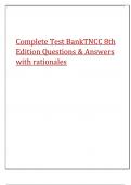 Complete Test BankTNCC 8th Edition Questions & Answers with rationales