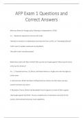 AFP Exam 1 Questions and  Correct Answers