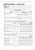 ES190 - 1st - Lab Report - Inertia and Energy Balancing