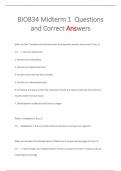 BIOB34 Midterm 1 Questions  and Correct Answers