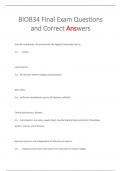 BIOB34 Final Exam Questions  and Correct Answers