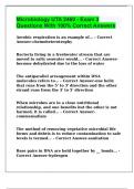 Microbiology UTA 2460 - Exam 3 Questions With 100% Correct Answers 