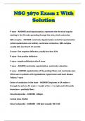 NSG 3870 Exam 1 With Solution