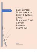 CDIP Clinical Documentation Exam 1 (2024) || With Questions & All Correct Answers (Rated A+)