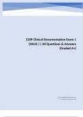 CDIP Clinical Documentation Exam 1 (2024) || All Questions & Answers (Graded A+)