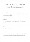 EPIC CLN251 252 Questions  and Correct Answers