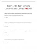 Exam 1 REE 4204 Sirmans Questions and Correct Answers 