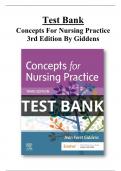  Concepts For Nursing Practice 3rd Edition Test Bank By Giddens All Chapters |  A+ ULTIMATE GUIDE