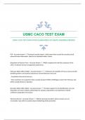 USMC CACO TEST EXAM WITH GUARANTEED ACCURATE ANSWERS|VERIFIED