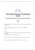 TEEX [ROPE RESCUE TECHNICIAN] EXAM WITH COMPLETE SOLUTION 2024