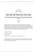 JEN LEIK FNP PRACTICE TEST 2024 WITH GUARANTEED COMPLETE SOLUTION|PASS!!