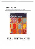 Test Bank - Abnormal Psychology, 18th Edition, All Chapters | Complete Guide A+